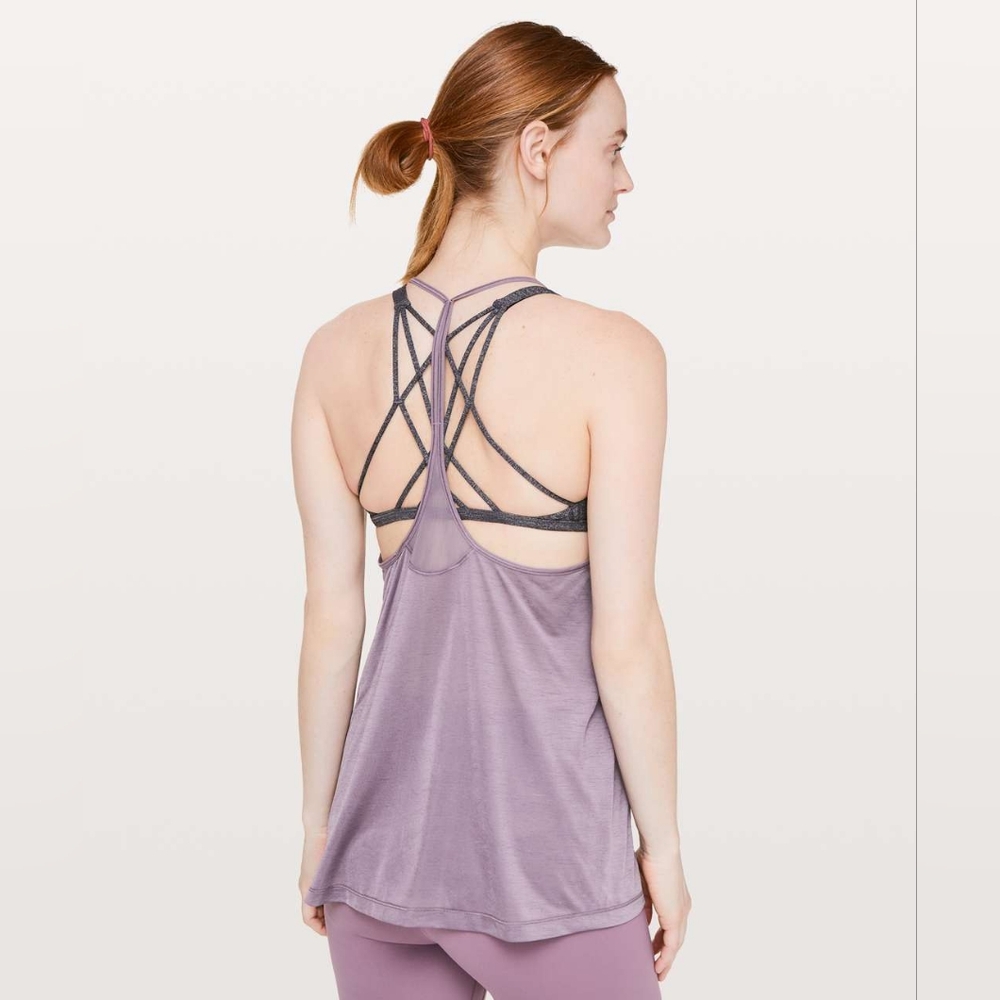 EUC lululemon athletica Through The Movement Tank In Smoked Mulberry, Size 2